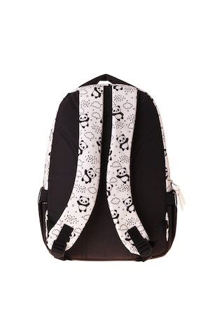 Calacilo Sweet Kız Çocuk Panda Baskılı Siyah İlkokul Okul Sırt Çantası - Beş Bölmeli - C4059