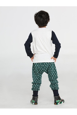 Casabony Cats Rule Erkek Çocuk Pantolon + T-Shirt Takım-Indigo - Beyaz İndigo - Beyaz