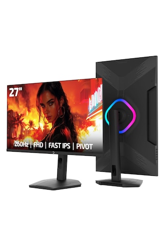 Gamepower Lunis L60 27'' 260hz 0.5ms Fast Ips Fhd Rgb Pivot Gaming Monitör  Ölü Piksel Garantili