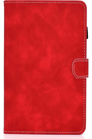 Samsung Galaxy Uyumlu Tab A9 Cowhide Doku Yatay Flip Deri Tablet Kılıfı