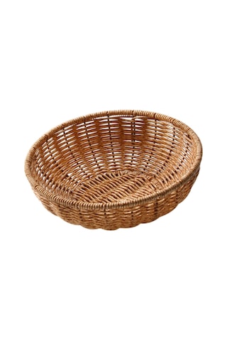 Suntek Rattan Ekmek Sepeti Taklit Dokuma Sepet Çok Amaçlı 20cmx6.5cm Diğer