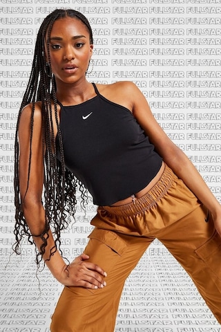 Nike Essential Cami Tight Fit Tank Top Black Likralı Fitilli Askılı Kadın Atlet Siyah