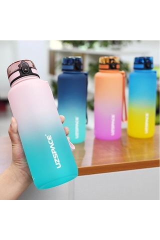 Uzspace Tritan Su Matarası 1500Ml VGN3056 Pembe Turkuaz