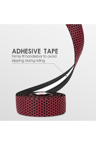Artfulabode Şok Skycity Silika Kırmızı Kaymaz Jel Bisiklet Gidon Bandı - Eva Emici Aksesuar Kırmızı