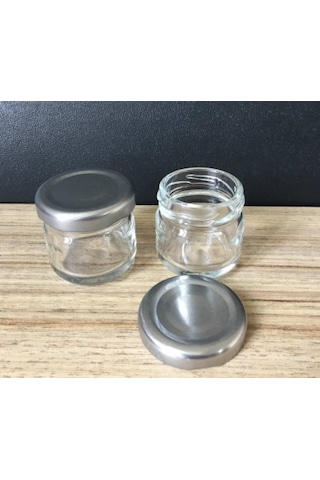 29 Cc Cam Kavanoz - 110 Adet 1 Koli Gümüş Kapak.