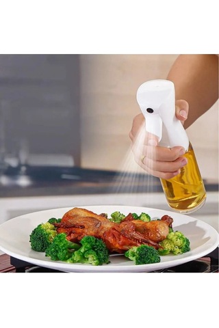 Yemeklik Yağ Spreyi Airfryer Yağdanlık Zeytinyağı Ve Limon Yağı Sprey Şişesi Siyah Siyah Diğer