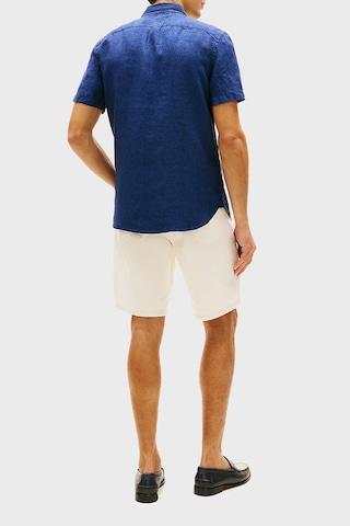 Tommy Hilfiger % 100 Keten Regular Fit Kısa Kollu Gömlek Erkek Gömlek Mw0mw41531 Dcc Lacivert