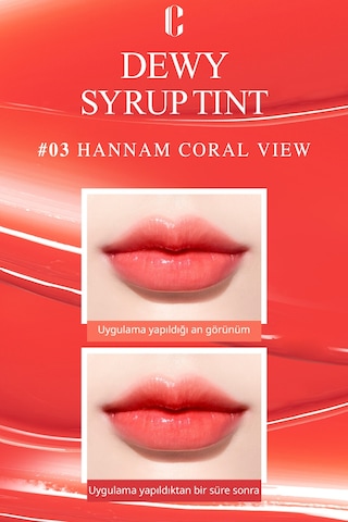 Clio Dewy Syrup Tint 03 Hannam Coral View