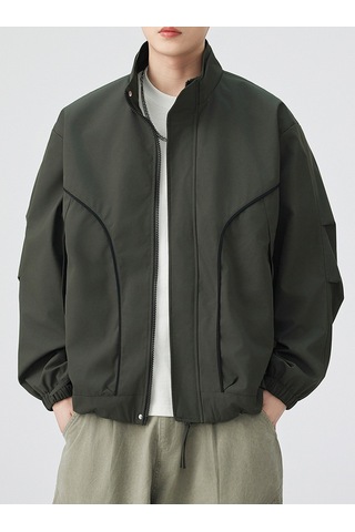 Snapbuy Rahat Ve Şık Düz Yakalı Erkek Ceketi Koyu Gri