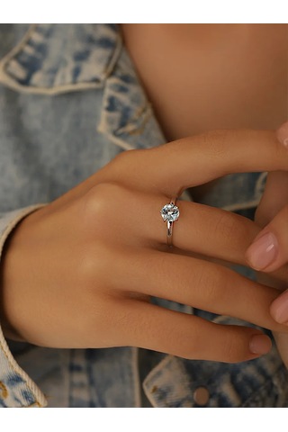 Serebranyj Dom Doğal Topazlı 925 Ayar Gümüş Yüzük 39346634 Gri