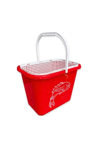 Balıkçı Kovası - 15 Lt - Fishack - Süzgeçli - Kırmızı Kod 179