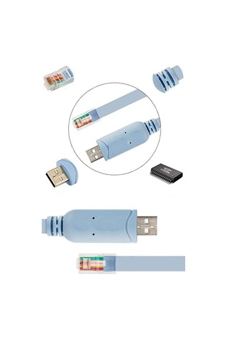 Yüksek Hızlı Usb - Rj45 Konsol Kablosu Uzun Tak Ve Çalıştır, Bilgisayar Veri İletimi Kablosu