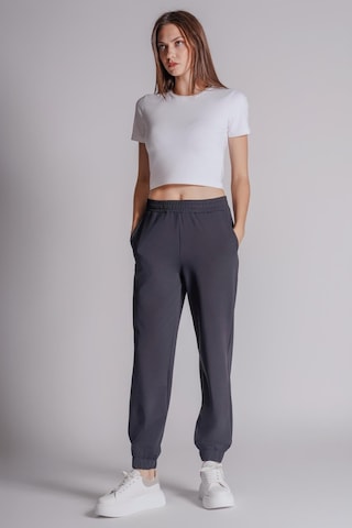 Braccas Kadın Yandan Cepli Beli Ve Paçası Lastikli Relaxed Fit Jogger Pantolon Lacivert Lacivert
