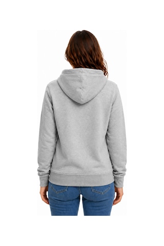 Herkesemoda Ördek Baskılı Kapüşonlu 2 İplik Şardonlu Sweatshirt Gri