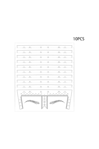 Wezone 10 Adet Tek Kullandırımlık Göz Kaşı Şablonu - Pvc Beyaz Ölçekli Tasarım Aracı, Profesyonel Ve Başlangıçcılar İçin Simetrik Kaş Çizimi Yardımcı Aleti