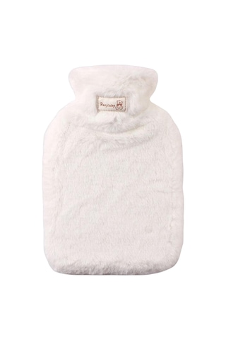 Suntek Peluş Sıcak Su Şişesi 1000ml Boyun Karın Beyaz Için