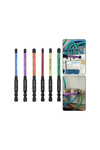 Pazly 110mm/4.33'' Alaşımlı Çelik Tornavida Uçları Fph1-fpz3 Siyah Renk