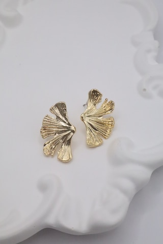 Kadın Küpe Leaf Tasarım Küpe Altın