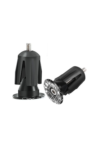 Yaleker Alüminyum Genişletilebilir Bisiklet Tutamak Tıkanırtıcı, Sürgülü Vida Korumalı Korkuluk Kapağı - Siyah