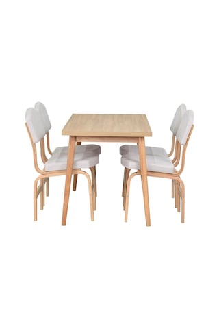 Vilinze Ege Sandalye Avanos Ahşap Mdf Mutfak Masası Takımı - 70x120 Cmtk-avanos-70120-nn-ege19n-flokbeyaz Beyaz
