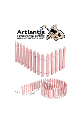Mini Bahçe Çiti Mavi 3x60cm 2 Adet Dekoratif Minyatir Bahçe Çiti Okul Proje Teraryum Mini Ev Bahçe Çit