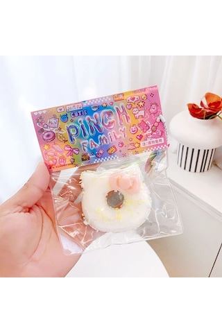 Kedi Kulaklı Donut Sukuşi Taba SquishyOyuncağı Hellokitty Sukuşi Kedi Patisis Oyuncağı Diğer