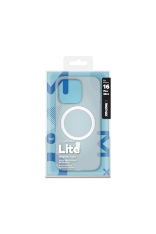 Momax Lite CaseForm Apple Uyumlu iPhone 16 Pro Max E74 Magsafe Kılıf Transparan Beyaz