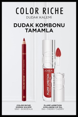 L'oréal Paris Color Riche Dudak Kalemi - 1990 Le Bordeaux 3600524189648-10847 Diğer