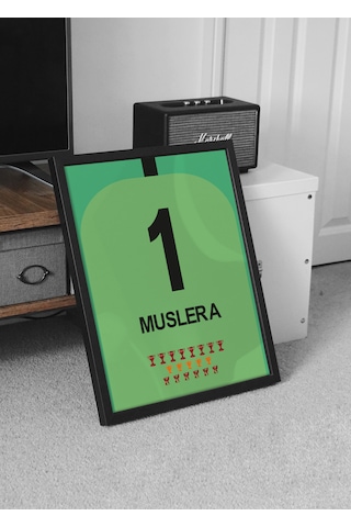 Muslera 1 Poster Tablo Siyah Çerçeveli
