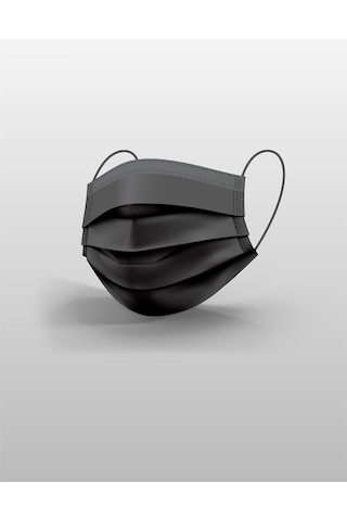 Ece Tek Tek Paketli Siyah Maske 600 Adet