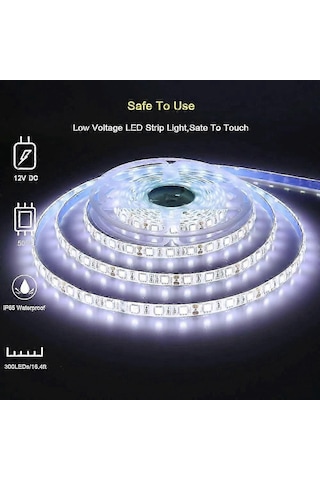 12v 6500k Ruban Led, 5 Metre 300 Led 5050 Smd Ip65 Esnek Bant Led - Canlı Aydınlatma Gösterileri İçin Diğer