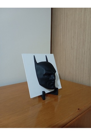 Batman Yüz Figürü 17x17 Cm Siyah Dekoratif Tablo