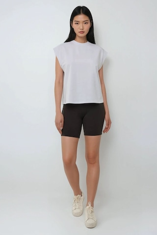 Hiccup Bisiklet Yaka Basic T-shirt Beyaz