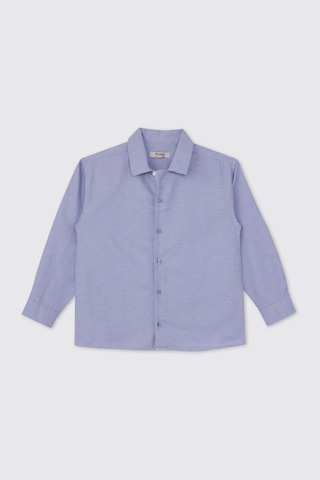 Panço Erkek Çocuk Mavi Oxford Gömlek 2421BK06004