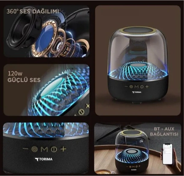 River World Bluetooth Hoparlör Kablosuz Taşınabilir Siyah
