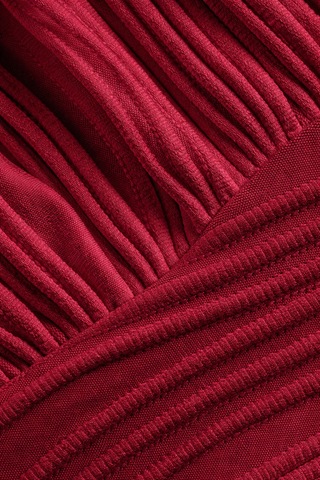 Hımmelduf Elastanlı Haılter Yaka Crop Dekolteli Bluz Bordo