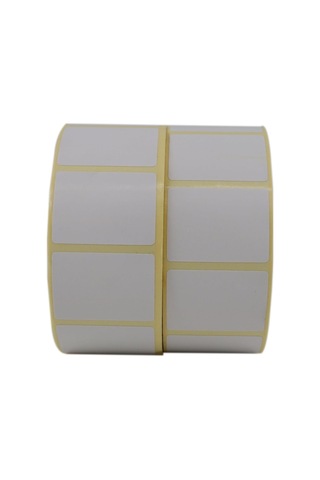 Kuşe Etiket 40mm X 30mm Ruloda 1500x2 Adet 2 Rulo 40mm Kuka Çapında Baskısız Barkod Yazıcı Etiketi Diğer