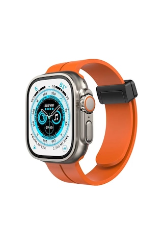 Apple Watch 38mm Kr412 Elegance Stylısh Kordon - Turuncu