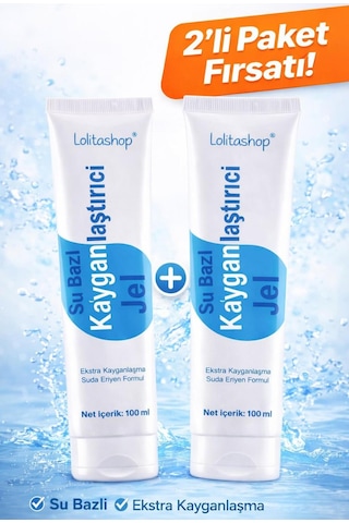 2'li Fırsat Paketi Su Bazlı Aromasız Kokusuz 200 Ml Ekstra Kayganlaştırıcı Jel Seti