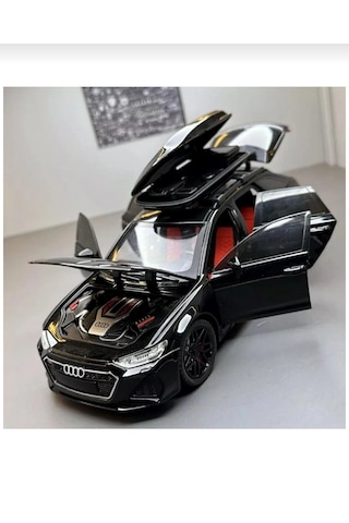 Che-zhı 1:24 Audi Rs6 Metal Siyah Renk Sesli Işıklı Model Araba