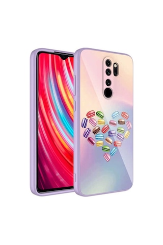 Xiaomi Redmi Note 8 Pro Kılıf Kamera Korumalı Desenli Sert Silikon Zore Epoksi Kapak NO1