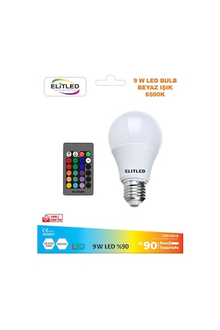 Elitled Rgb Kumandalı Renkli Ampul