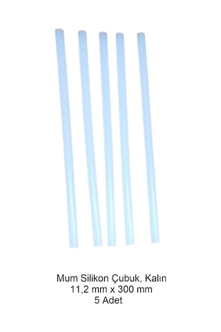 Silikon Mum Çubuk, Kalın 11,2 X 300 Mm 5 Adet