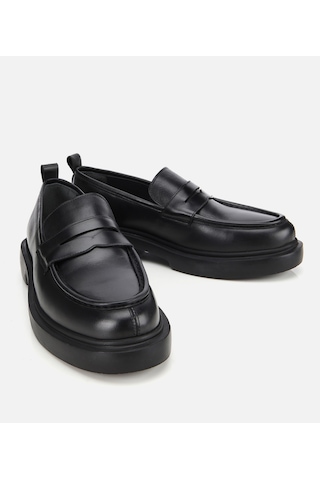 Hotiç Erkek Deri Siyah Yüksek Tabanlı Klasik Loafer 02ayh311850a100 Siyah