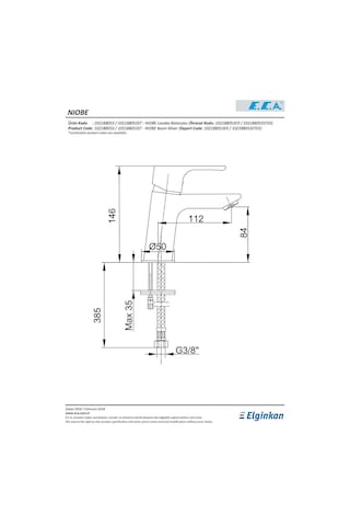 Eca Niobe Lavabo Bataryası Armatürü 102188053