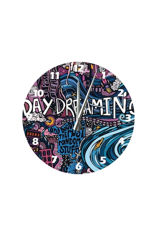 Ti-play Hayal Kur 30x30cm Akrilik Dekoratif Modern Duvar Saati ÇOk Renkli