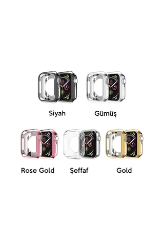 Ally IWatch Uyumlu 4-5 40Mm 360 Koruma Ultra Slim Silikon Kılıf (340740540)