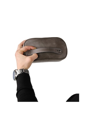 Mft Leather Hakiki Deri Unisex El Çantası Naina 1134 Tiguan Gri