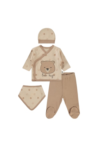 Civil Baby Erkek Bebek Zıbın Takımları Fildişi Fil Dişi