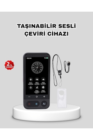 Nrzsnt Taşınabilir Akıllı Sesli Çeviri Cihazı 139 Dil Desteği, Dokunmatik Ekran
